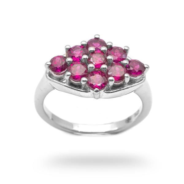 Bague rhodolite argent Olena